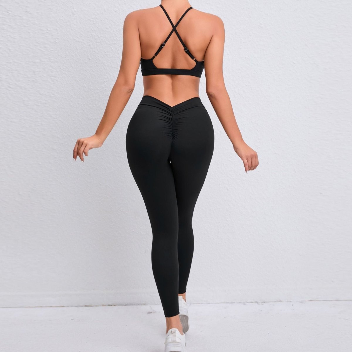 V Back Leggings Rockstar Peach